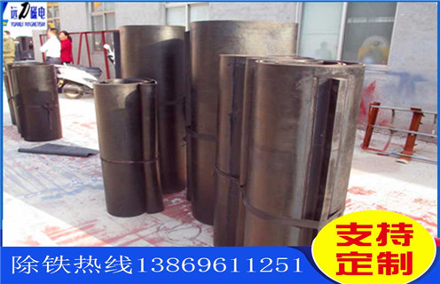 皮帶自卸工永磁除鐵器，廣西皮帶自卸式永磁除鐵器怎么調節_廣西皮帶自卸式永磁除鐵器跑偏原因及如何調_刮板價格 